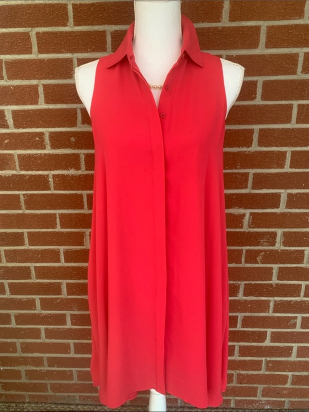 Adrianna Papell cherry red dress